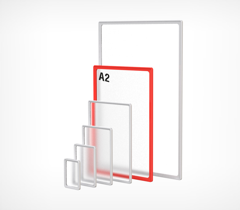 Пластиковая рамка с закругленными углами формата  А2