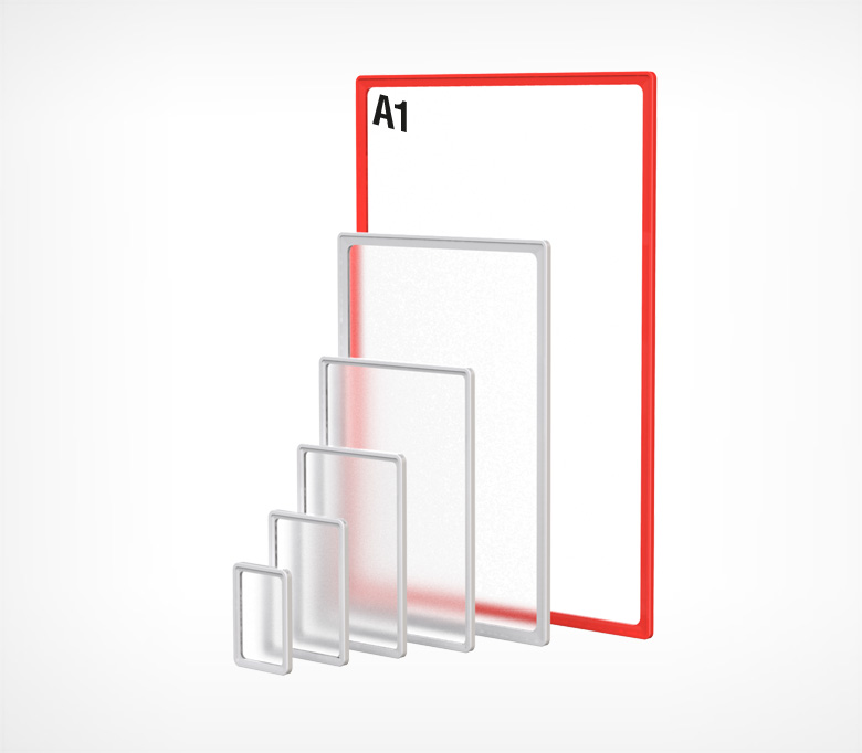 Пластиковая рамка с закругленными углами формата  А1